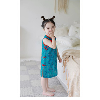 RG55_Rập giấy may sườn xám bé gái