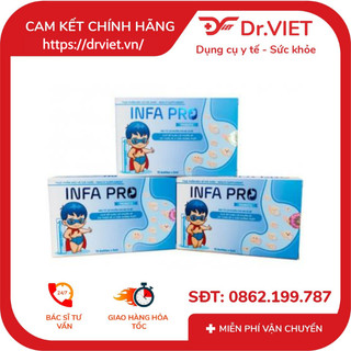 Bào tử lợi khuẩn INFA PRO-Men vi sinh thế hệ mới cho trẻ biếng ăn, táo bón, chậm lớn, rối loạn tiêu hoá- Hộp xanh 20 ống