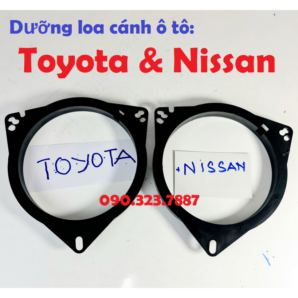 Dưỡng loa cánh ô tô các hãng: TOYOTA - NISSAN, HYUNDAI, HONDA... vòng đệm đế dưỡng loa size 6.5inch