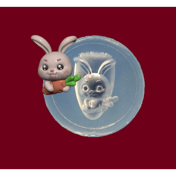 Thỏ carot - Khuôn silicone làm charm trang trí nail