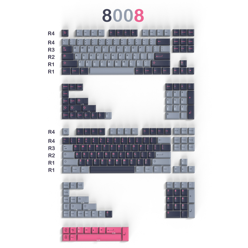 Keycap Aifei 8008  nút bàn phím cơ - Thụt phím Store