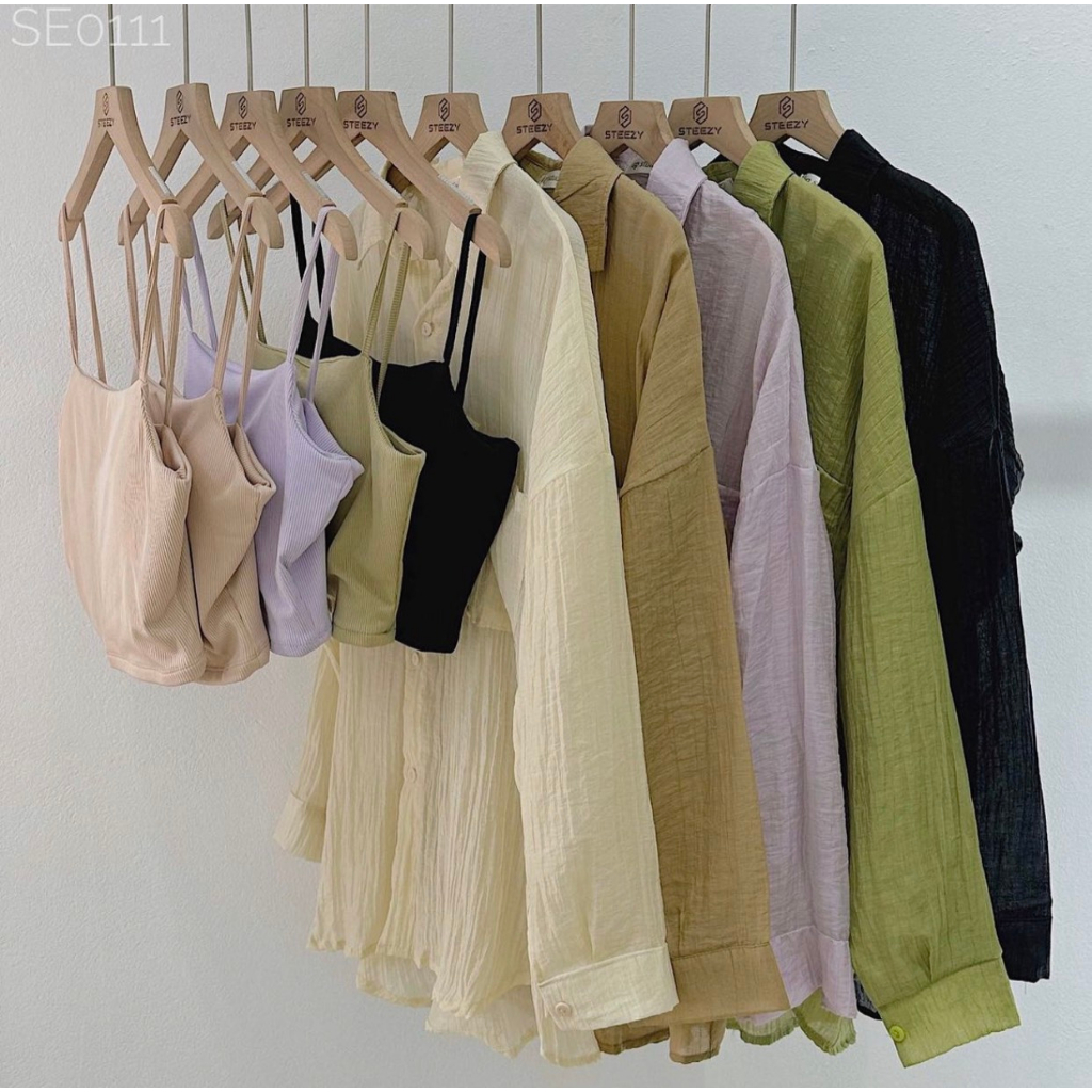 Áo sơ mi voan kèm áo hai dây kiểu Hàn Quốc 247plus - Aovoankem2s484_P4K11