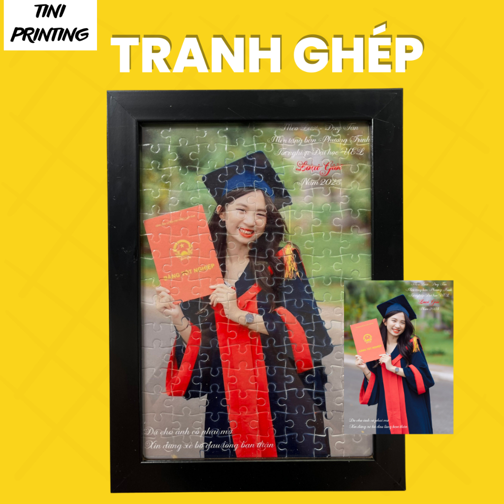 Tranh Ghép hình theo yêu cầu Tini Printing (21x30), A5(15x21)