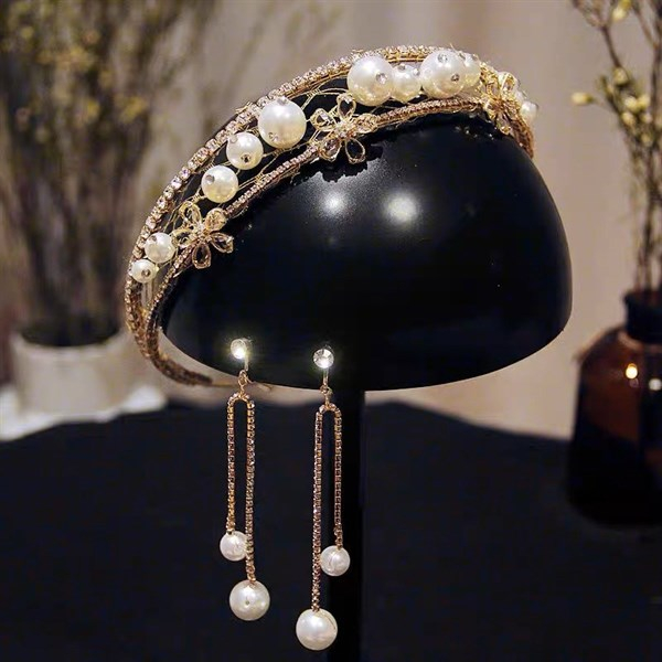 Bờm Cài Tóc Cô Dâu Sang Trọng- PKCMINHTAM-