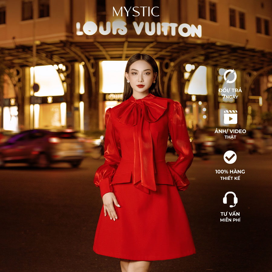 Đầm chữ a đình nơ thiết kế Mysticcollection ĐNĐ00030922