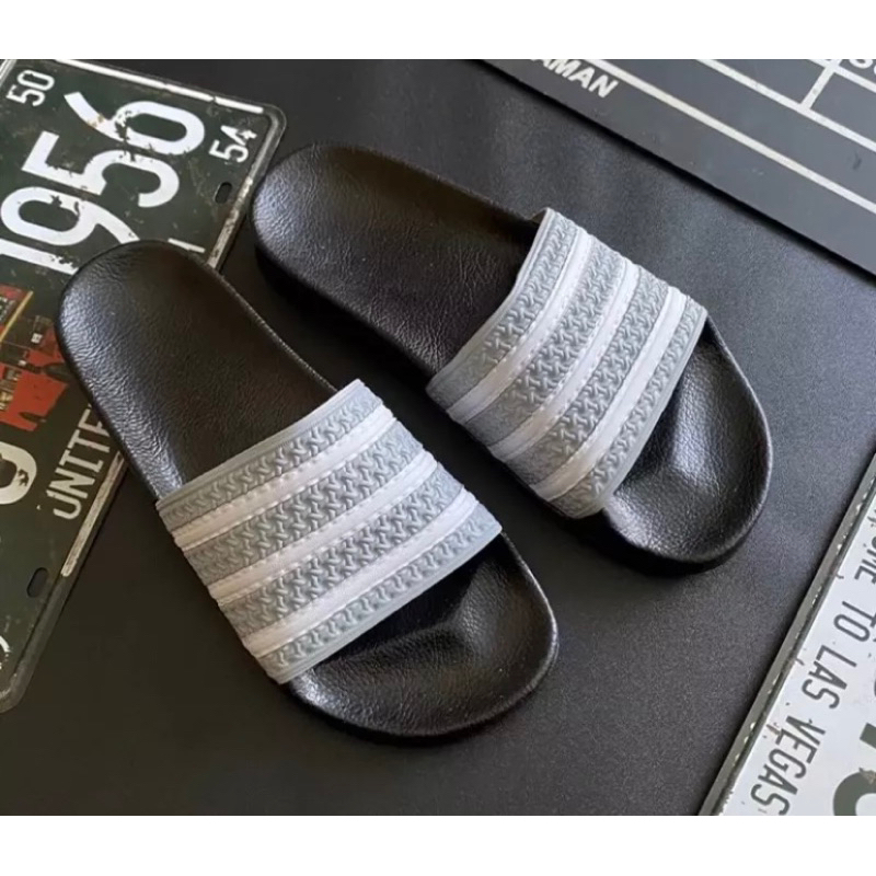 Dép quai ngang nam nữ Masler MT màu Xám Sọc đế siêu nhẹ êm chân chống nước bền bỉ - dép bánh mì chắc chắn - dépbánhmi