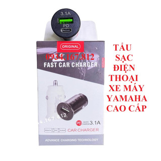 Tẩu sạc điện thoại xe máy yamaha grande - exciter 155 - nvx - free go