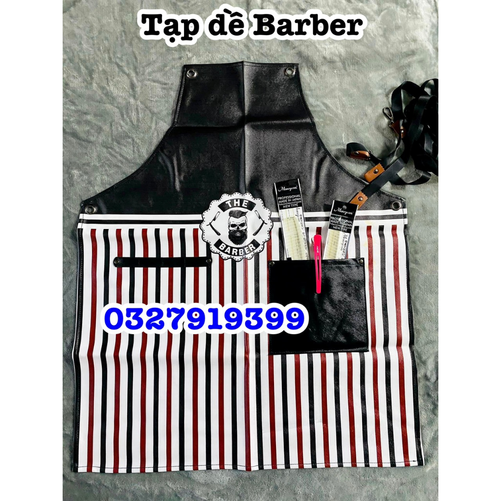 ✅freeship✅ Tạp dề mặc cắt tóc BARBER