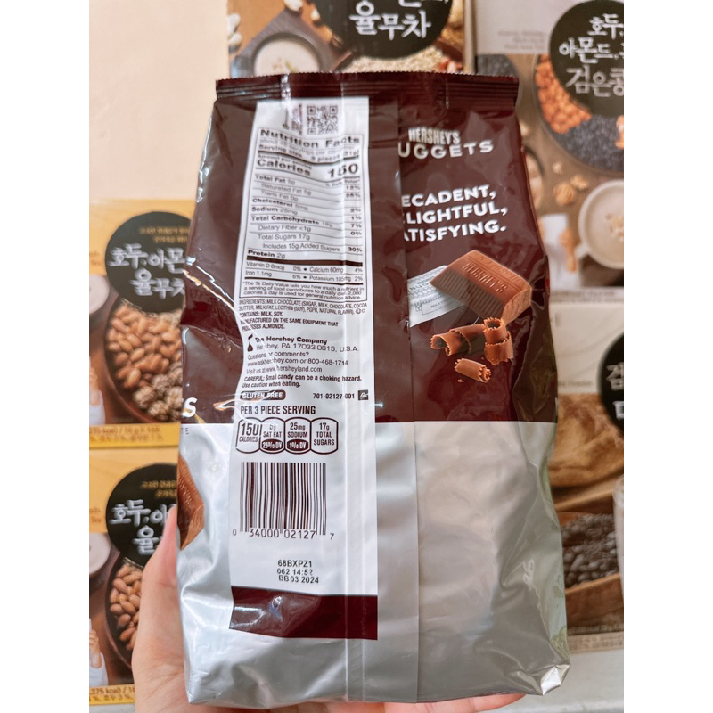Kẹo Socola Hershey’s Nuggets Milk Chooclate 145 Viên 1,47 kg của Mỹ