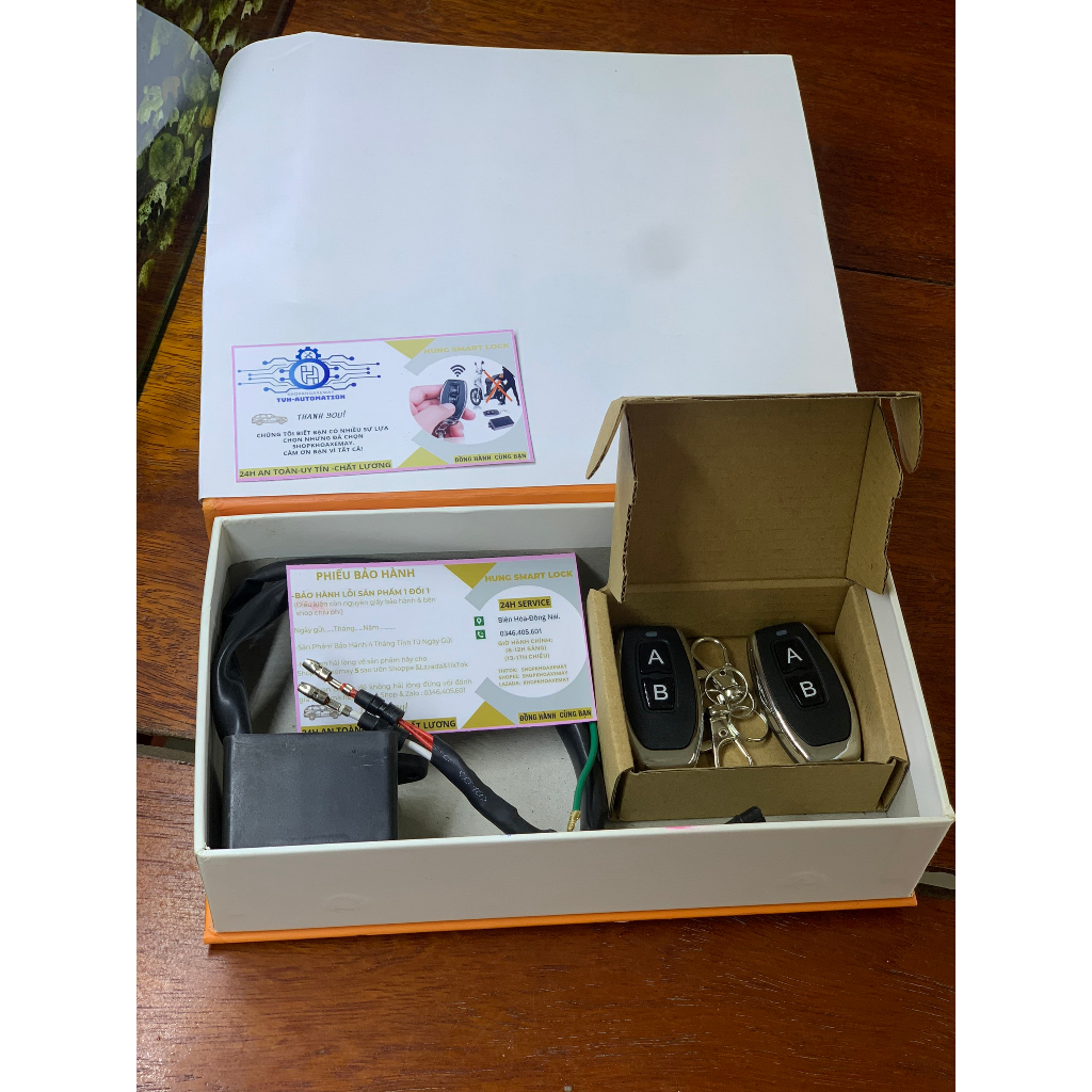 - Khóa Chống Trộm Mở và Đề xe máy từ xa cho xe WAVE -FUTURE - remote bằng kim loại khoảng cách lên đến 200m dâ