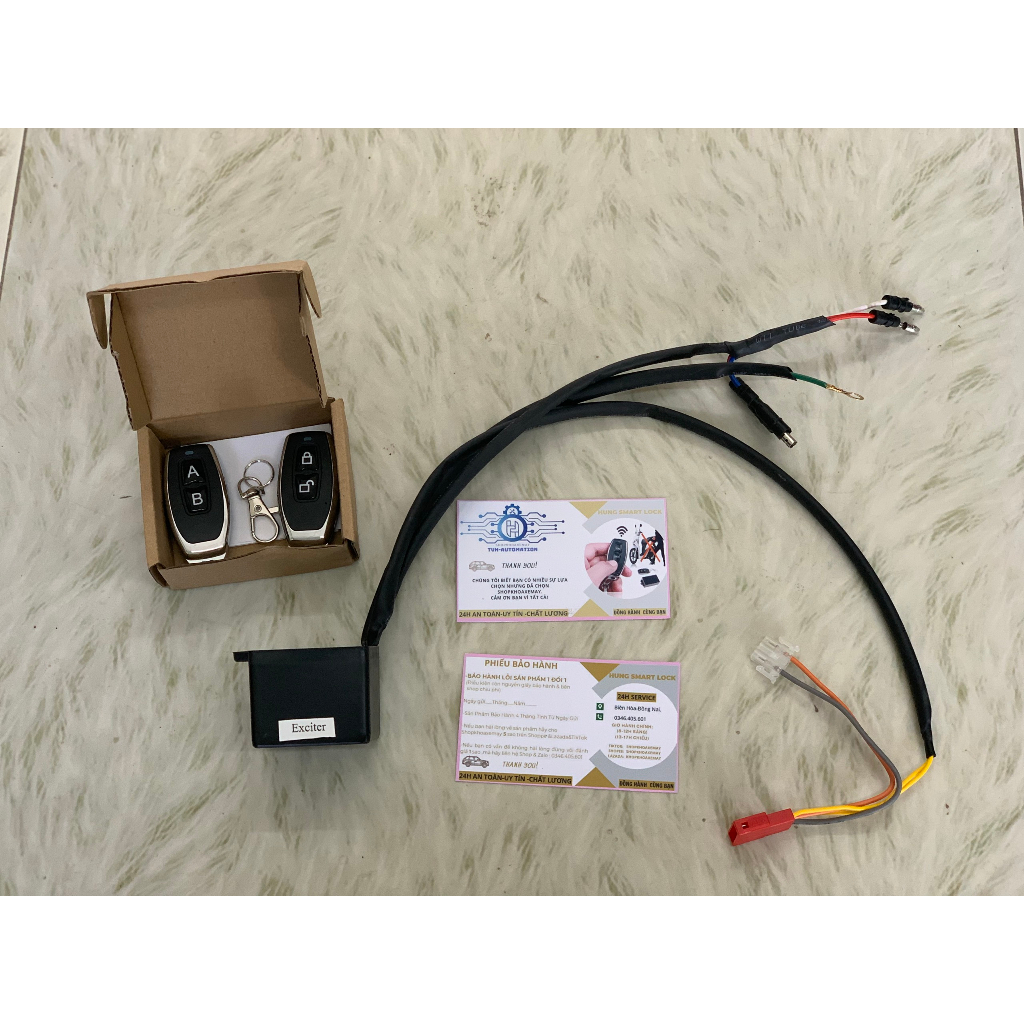 - Khóa Chống Trộm Mở và Đề xe máy từ xa cho xe WAVE -FUTURE - remote bằng kim loại khoảng cách lên đến 200m dâ