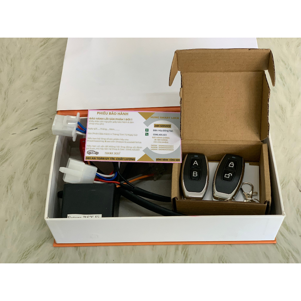 - Khóa Chống Trộm Mở và Đề xe máy từ xa cho xe SIRIUS-WAVE - remote bằng kim loại khoảng cách lên đến 200m    .