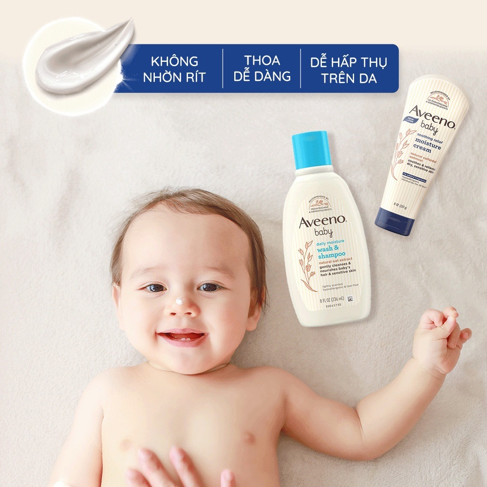 Sữa tắm gội toàn thân cao cấp Aveeno baby 236ml