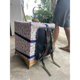 Balo đeo lồng chim đeo được cả lồng tròn và lồng vuông