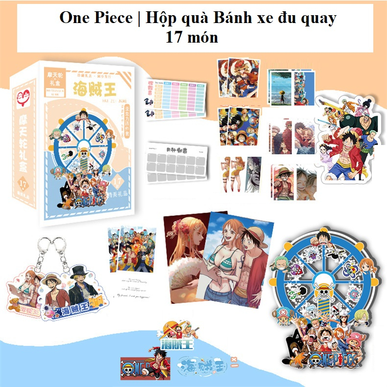 Hộp quà tặng One Piece Vua Hải Tặc bánh xe đu quay / vòng bánh xe đu quay 17 món