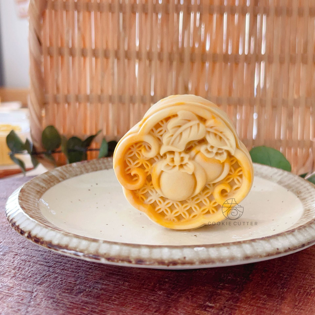 ❤️Mẫu 2023❤️ Khuôn trung thu 1 mặt họa tiết trái Hồng / KTT123