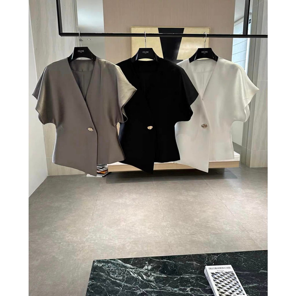 Áo taffa chờm tay cúc vàng ECLIPSE CLOTHING