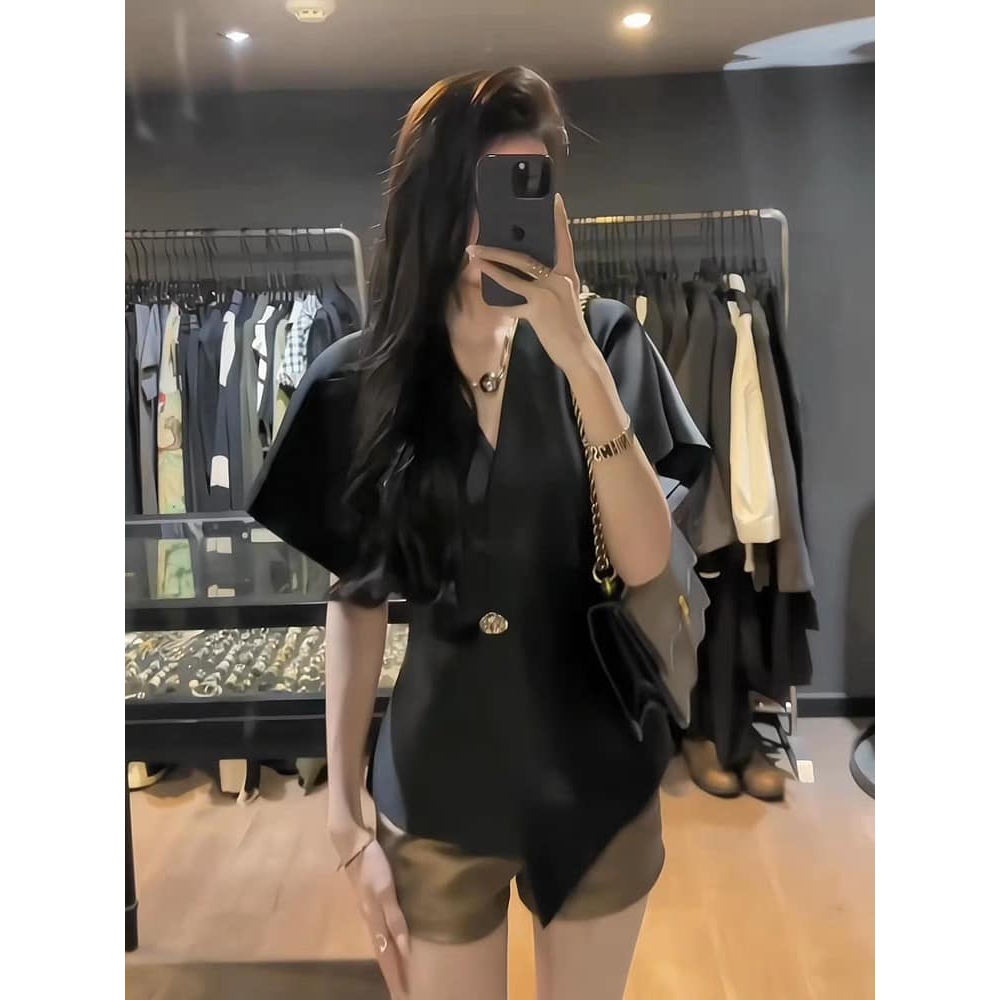 Áo taffa chờm tay cúc vàng ECLIPSE CLOTHING