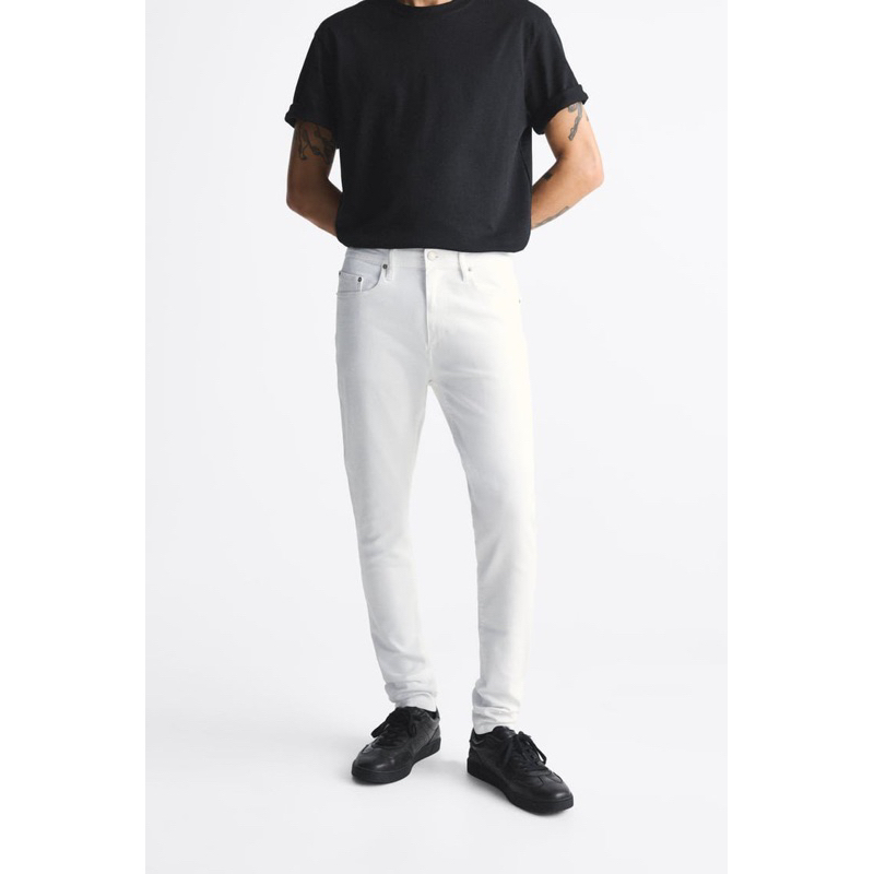 Quần jean trắng Zara authentic SKINNY size 31