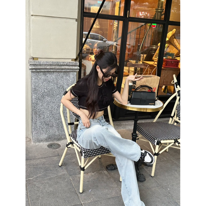 Jeans suông xanh nhạt 7215