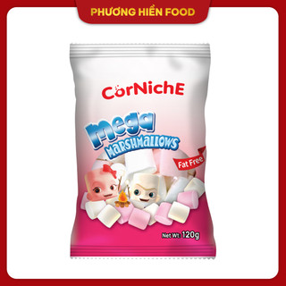   corniche  Kẹo Dẻo Mega Marshmallow Vị Dâu Hồng 120g  hiệu Corniche 