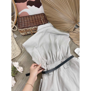 ĐẦM SƠ MI SÁT NÁCH KÈM BELT