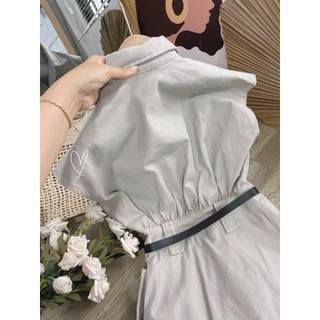 ĐẦM SƠ MI SÁT NÁCH KÈM BELT