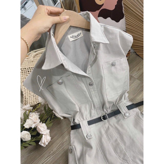 ĐẦM SƠ MI SÁT NÁCH KÈM BELT
