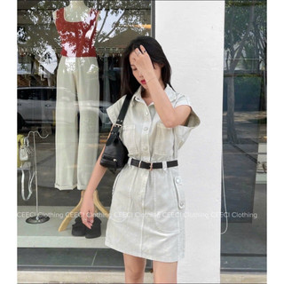 ĐẦM SƠ MI SÁT NÁCH KÈM BELT