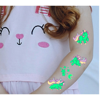 Hình xăm dán tattoo noel phát sáng 10x6cm cho Lễ hội đêm trăng