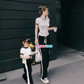 [MẸ & BÉ GÁI] Bộ Áo Quần Ống Suông Chạy Viền Thể Thao Bé Gái BXG484