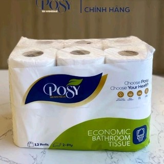 Giấy Vệ Sinh Posy Cao Cấp (12 Cuộn Có Lõi)