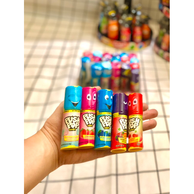 Kẹo Son Trái Cây Push Pop Vị Ngẫu Nhiên 14gr - Mỹ
