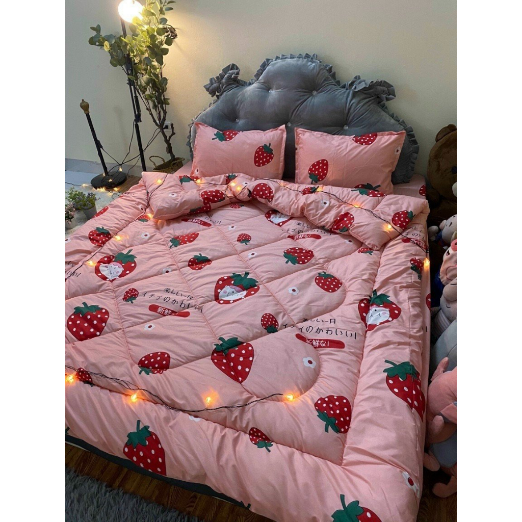 Chăn Phao Trần Bông Dày Dặn , mền Phao Cực Ấm Chất Liệu Poly Cotton Kích Thước 1M8*2M Được Chọn Mẫu - [LÁ NGỌC VÀNG]