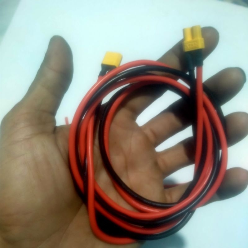 Dây silicon siêu dẻo 16AWG 2 đầu hàn giắc DC XT30