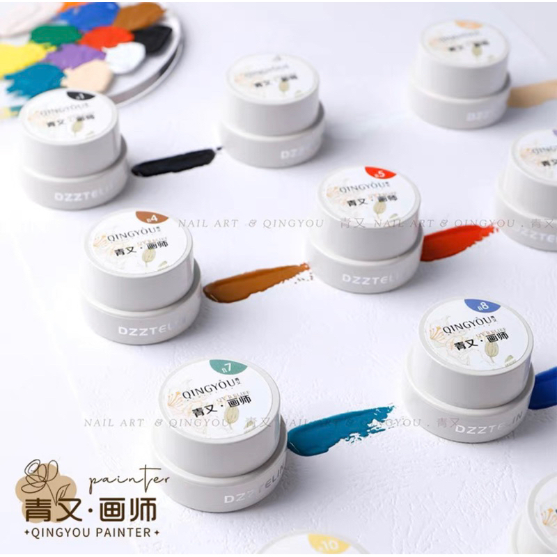 Set Gel vẽ đặc 12 màu QuingYou