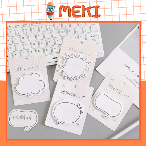 Giấy Note Ghi Chú Gòm 30 Tờ Họa Tiết Đám Mây, Hội Thoại Siêu Cute Dành Cho Học Sinh, Dân Văn Phòng