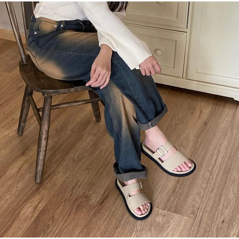 Byn Girls - Dép sandal nữ quai ngang da mềm