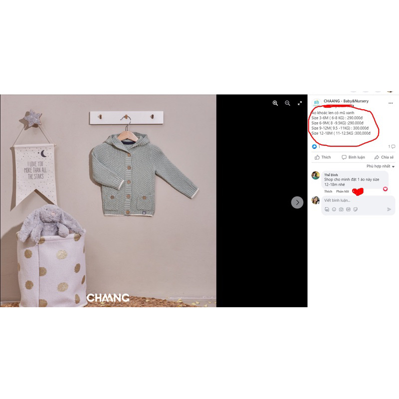 Hàng chính hãng Áo khoác len có mũ CHAANG