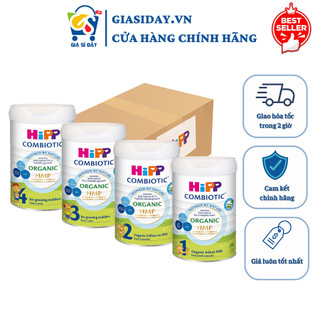 [Date 2024] [Thùng] Sữa HiPP Organic Combiotic Số 1,2,3,4 800g - Sữa Bột Công Thức HiPP