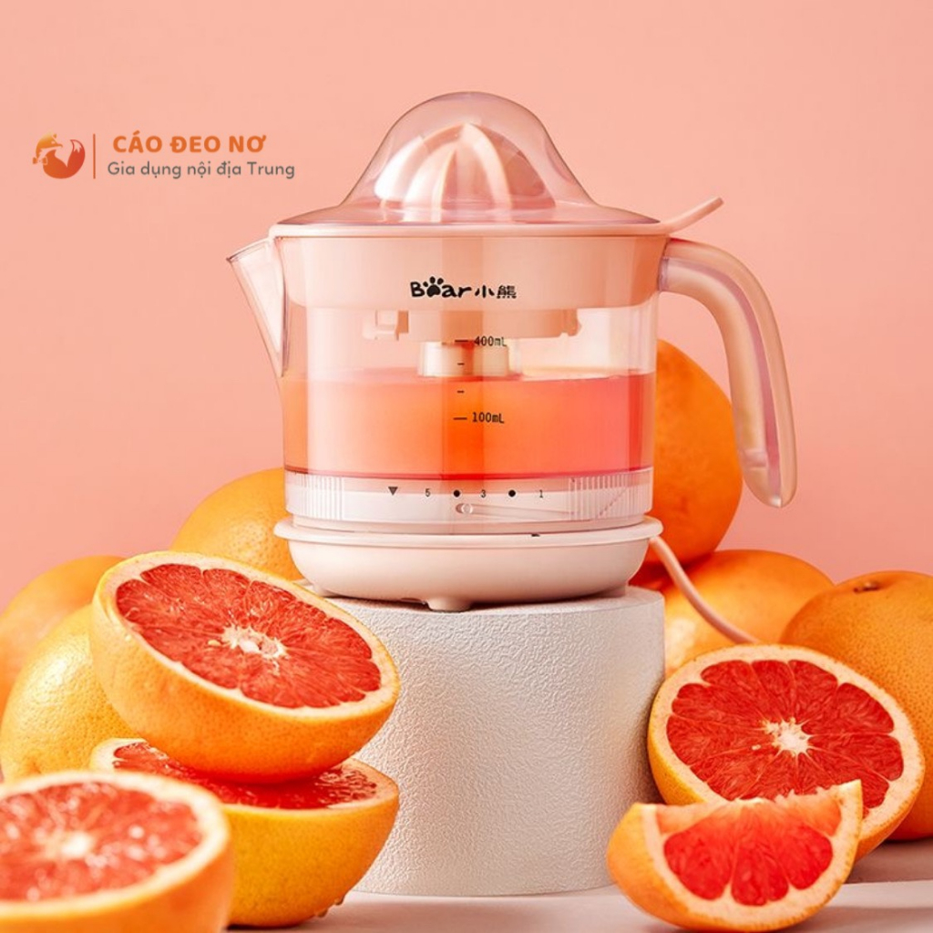 Máy Vắt Cam Tự Động Bear A04B1 500ml  - Cáo Đeo Nơ