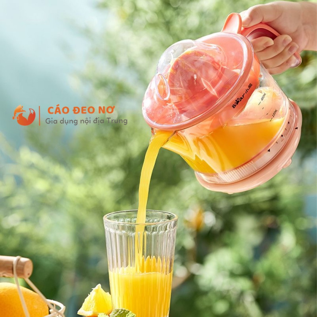 Máy Vắt Cam Tự Động Bear A04B1 500ml  - Cáo Đeo Nơ