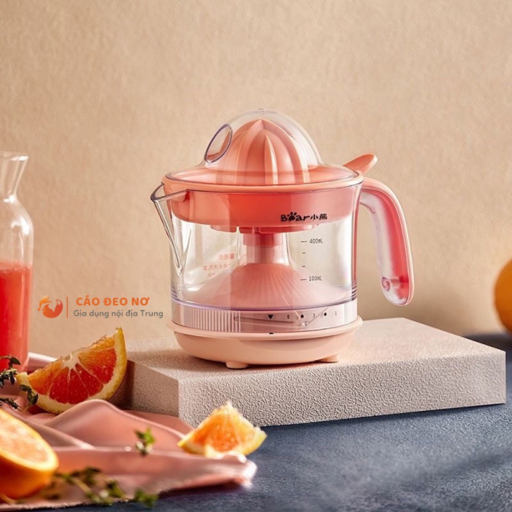 Máy Vắt Cam Tự Động Bear A04B1 500ml  - Cáo Đeo Nơ