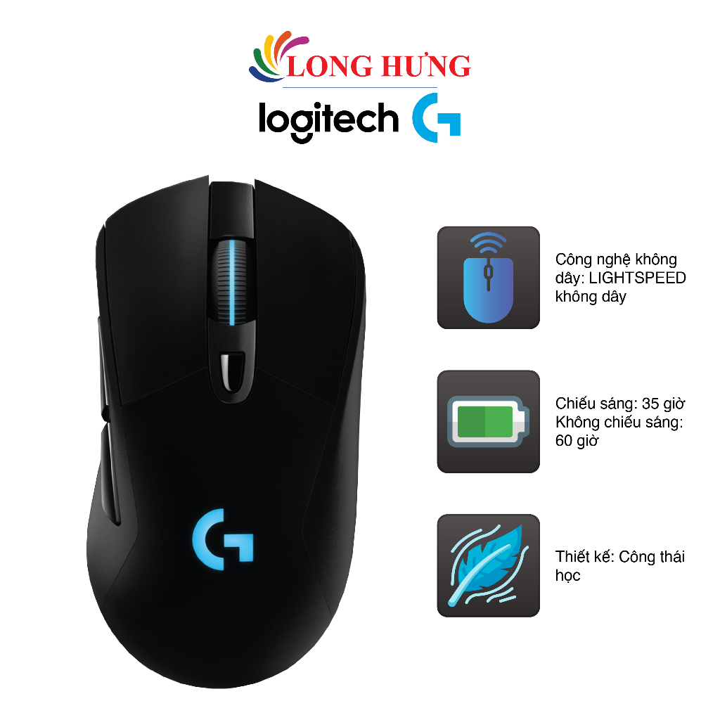 Chuột không dây Logitech G703 Hero Lightspeed - Hàng chính hãng