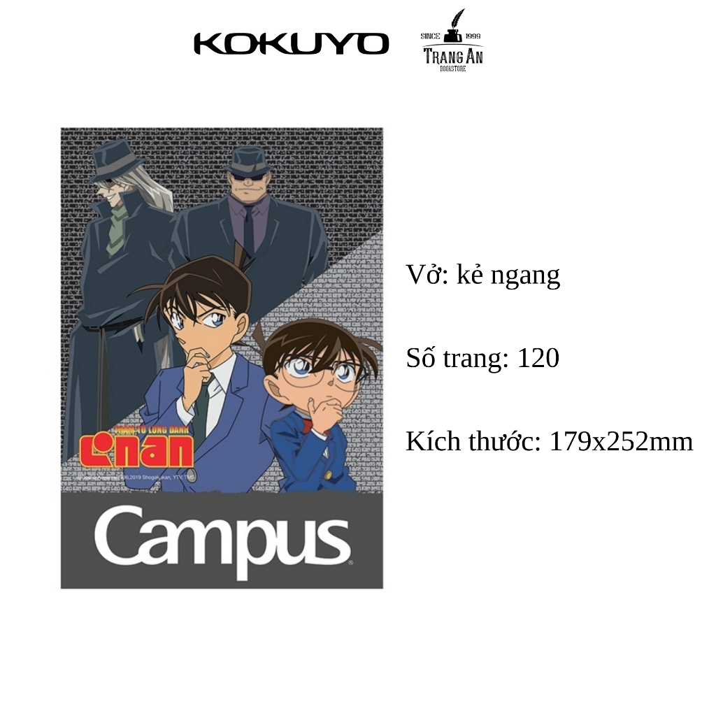 Vở Kẻ Ngang Campus có chấm Conan Black Syndicate 120 trang