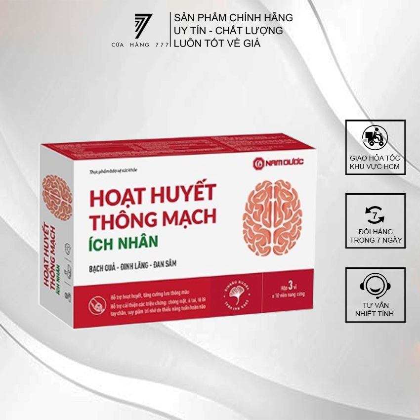 Hoạt huyết thông mạch Ích Nhân- hộp 3 vỉ x 10 viên nang