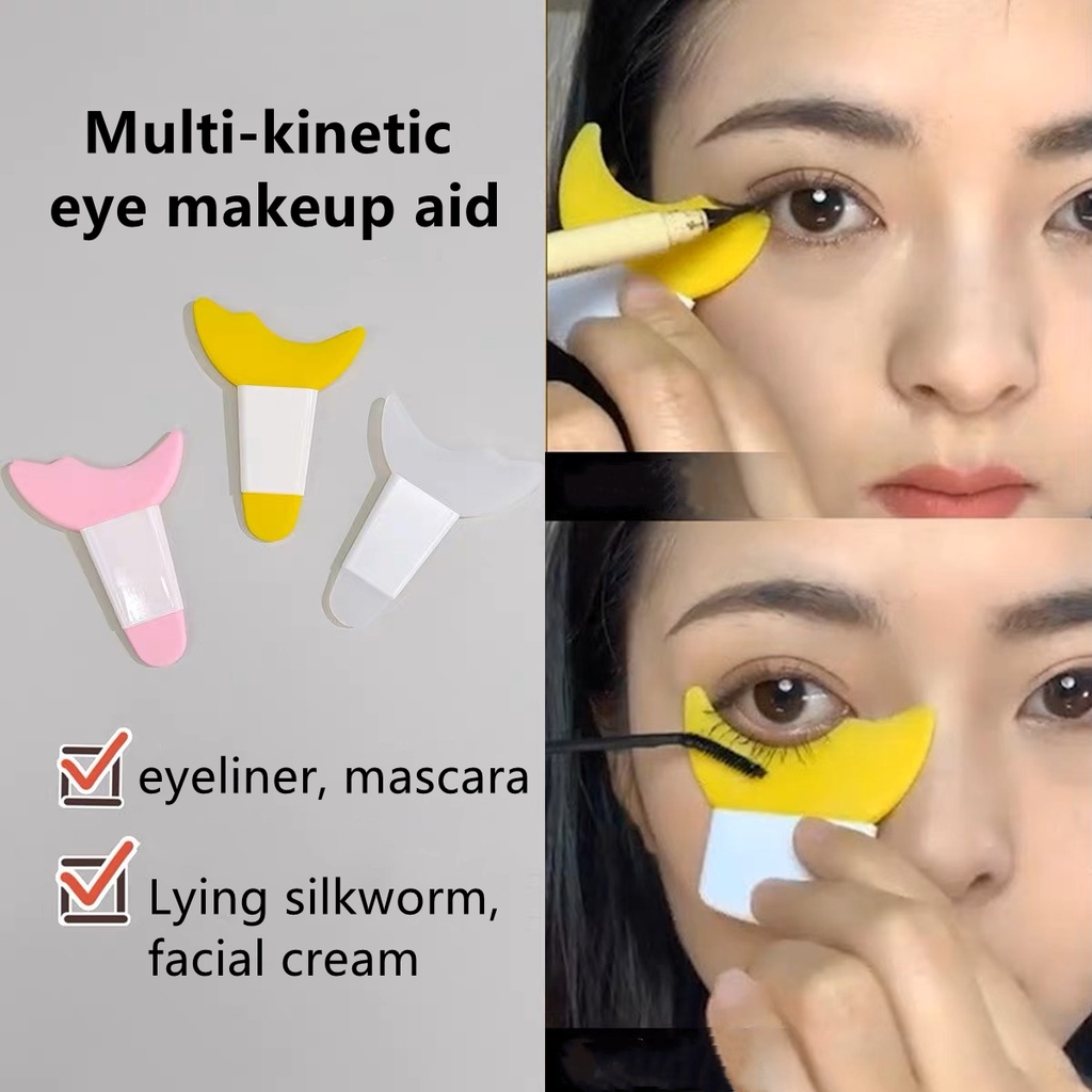 Khuôn kẻ mắt silicon hỗ trợ kẻ mắt với chất liệu mềm mịn, Khuôn kẻ eyeliner nhỏ gọn tiện lợi