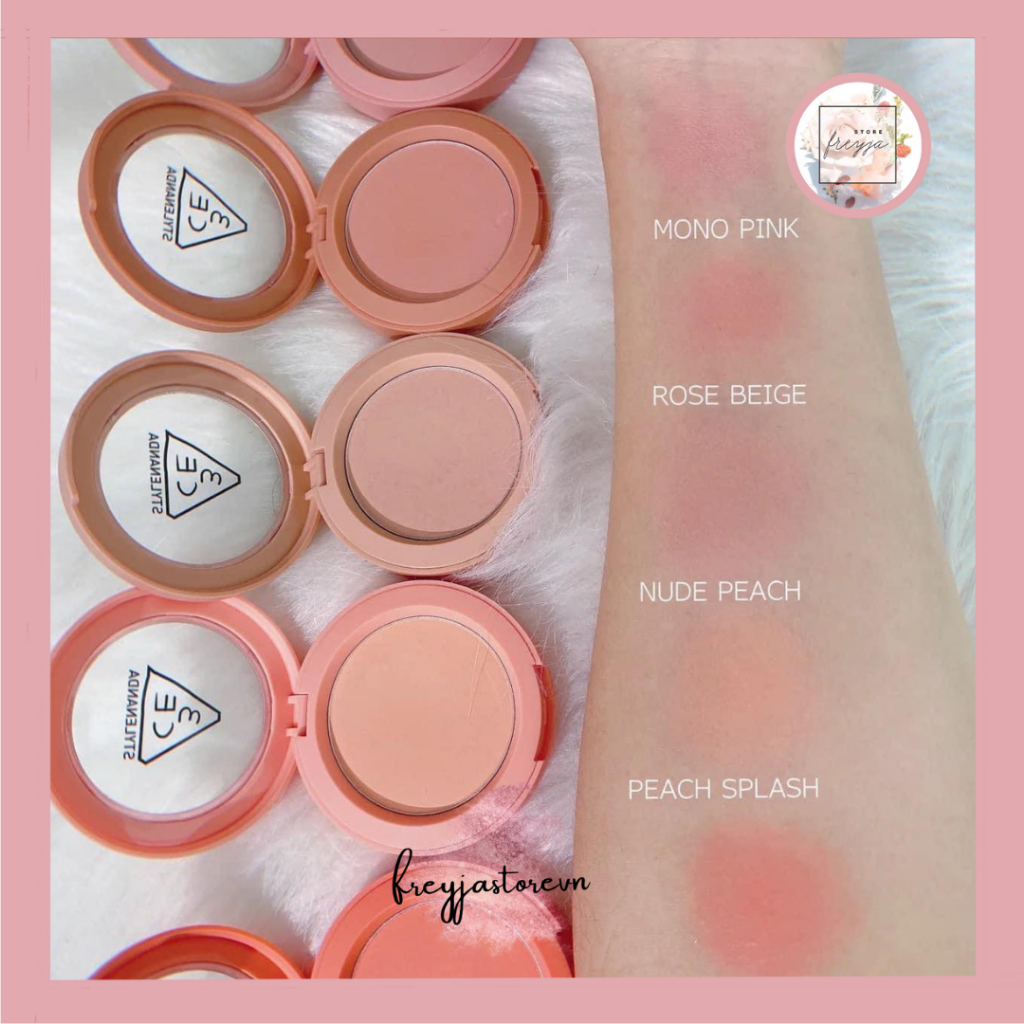 Phấn Má Hồng 3CE Mood Recipe Face Blush Rose Beige - Hồng Cam Đất Baby Siêu Xinh, Trendy,Tươi Tắn Nhưng Vẫn Rất  Tinh Tế