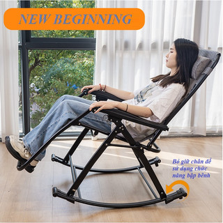 Ghế nằm thư giãn - bập bênh - ghế ngủ trưa văn phòng - gập gọn có khay để ly - New Beginning BLC004
