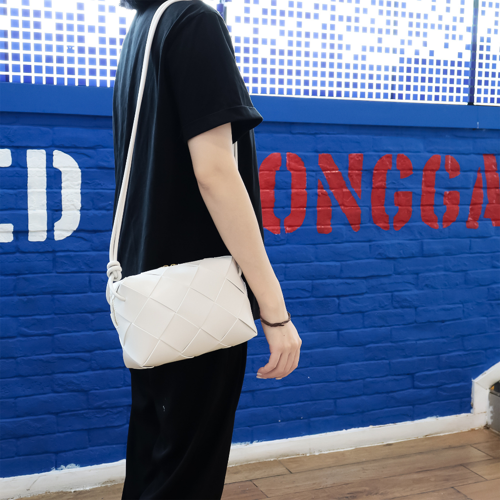 Túi xách Hand Woven Cowhide